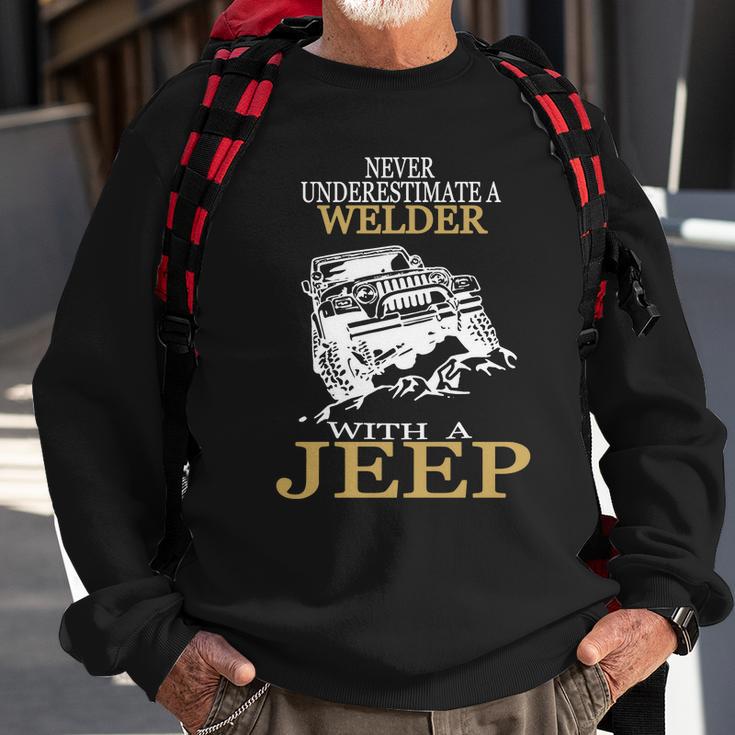 [154] Welder With A Jeep Tshirt Sweatshirt Gifts for Old Men